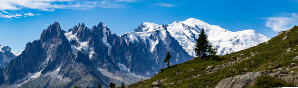pohľad na Mont Blanc